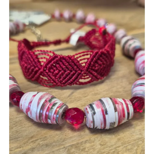 Micro macramé Perles en papier